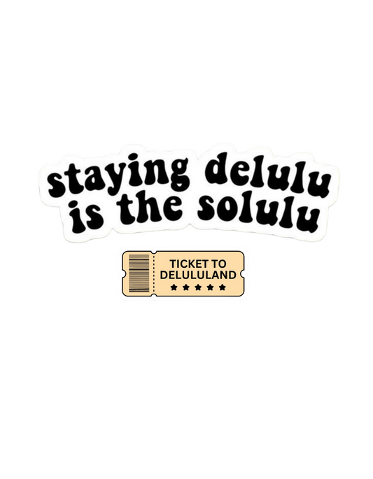 “The Delulu is the Solulu” -  Oversized, cropped boxy fit t-shirt