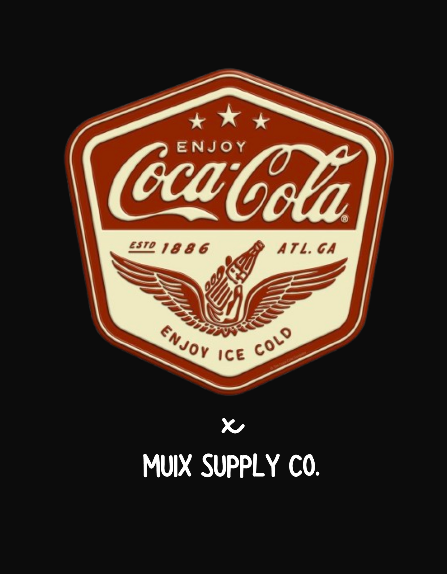 “Coke Please” -  Relaxed Oversized Black t-shirt with drop shoulders